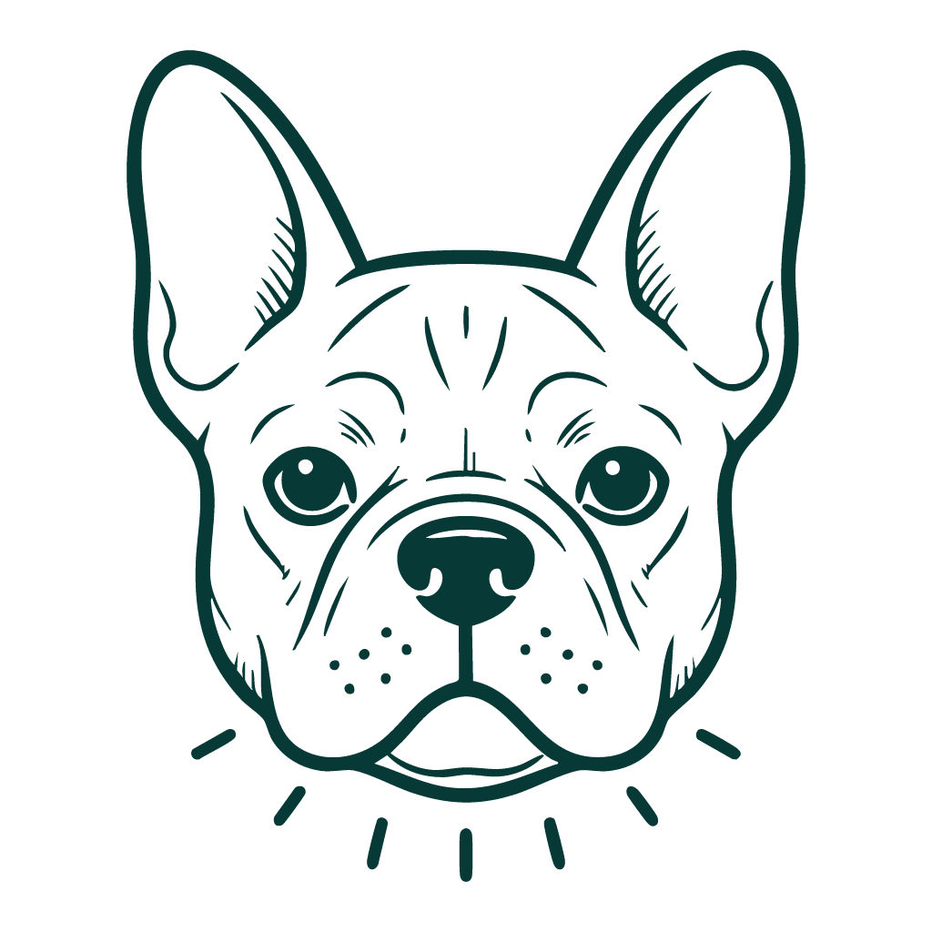 drawing of a dogs face
